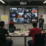 Creative team discussing adapting global stories for American viewers