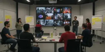 Creative team discussing adapting global stories for American viewers