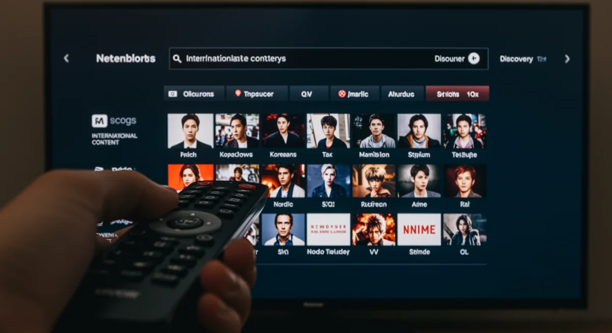 Exploring international content categories on a streaming service interface