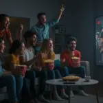 Friends enjoying global series together, learning cultural lessons