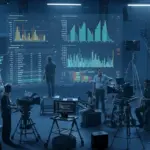 Budgeting a Blockbuster: 15% Savings for 2026 Co-Productions Global film crew collaborating on set with financial projections screen