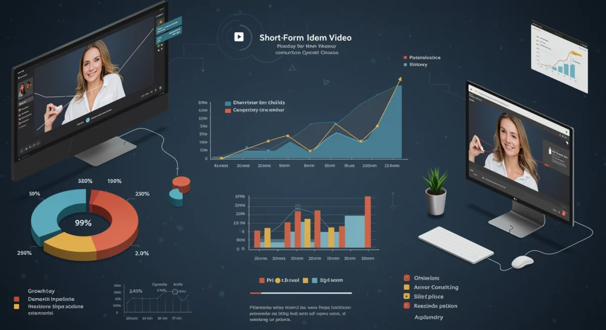 Infographic showing global short-form video growth and demographic shifts