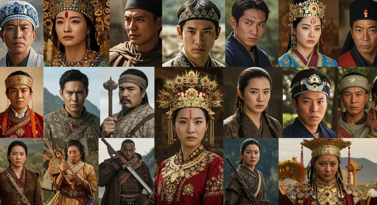 Montage of iconic scenes from diverse international series