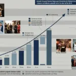 Infographic showing growth of international content viewership US
