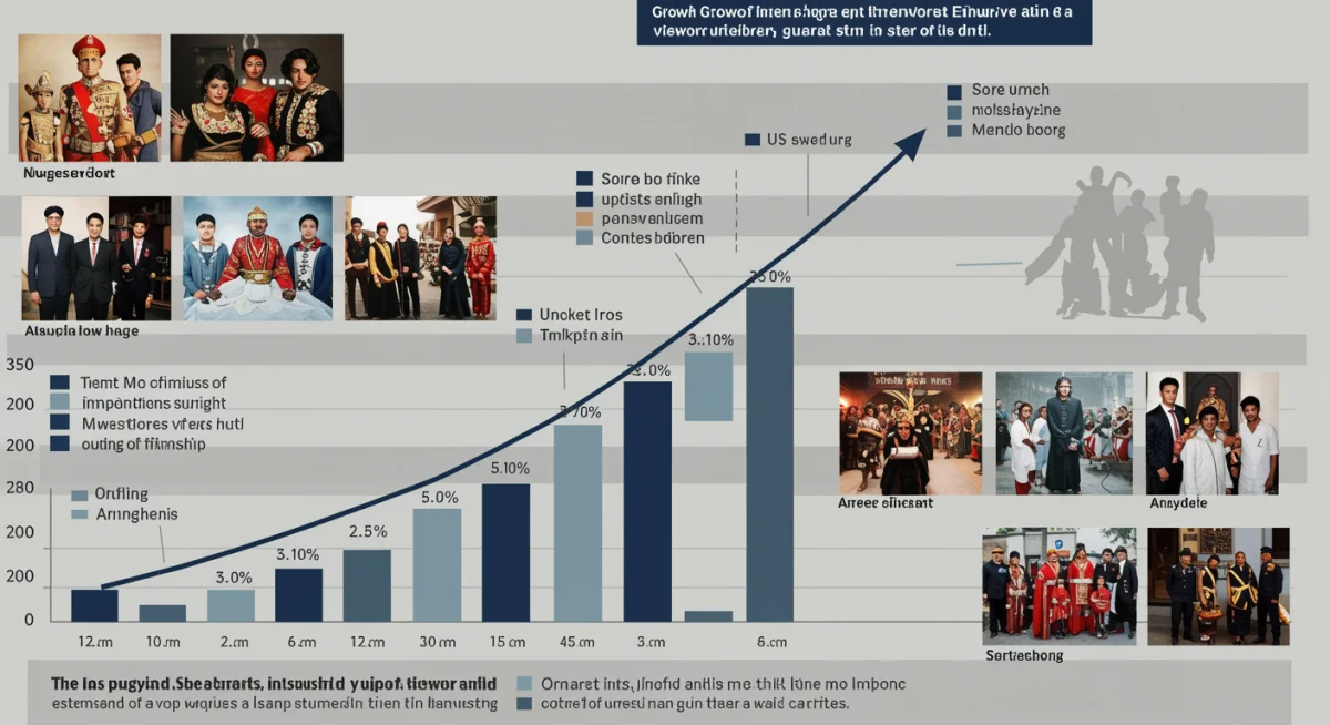 Infographic showing growth of international content viewership US