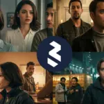 Vibrant collage of diverse international drama scenes accessible on US streaming services