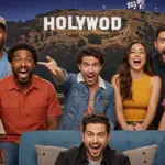 Diverse international sitcom characters celebrating US market breakthrough