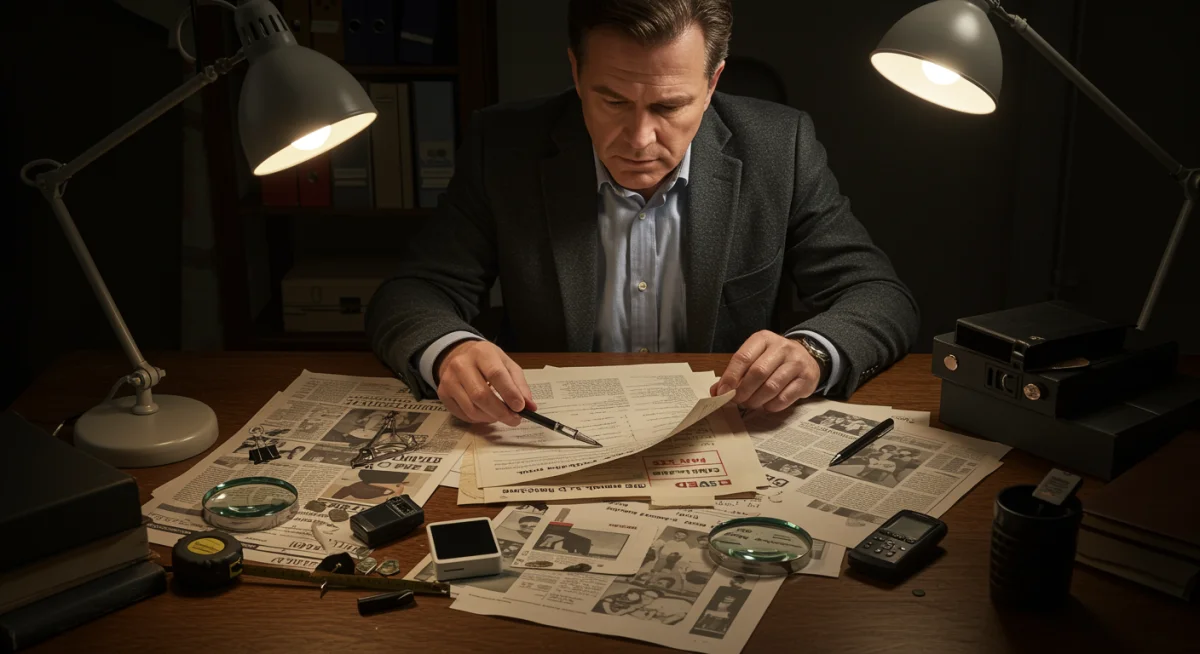 Investigative journalist researching true crime case files