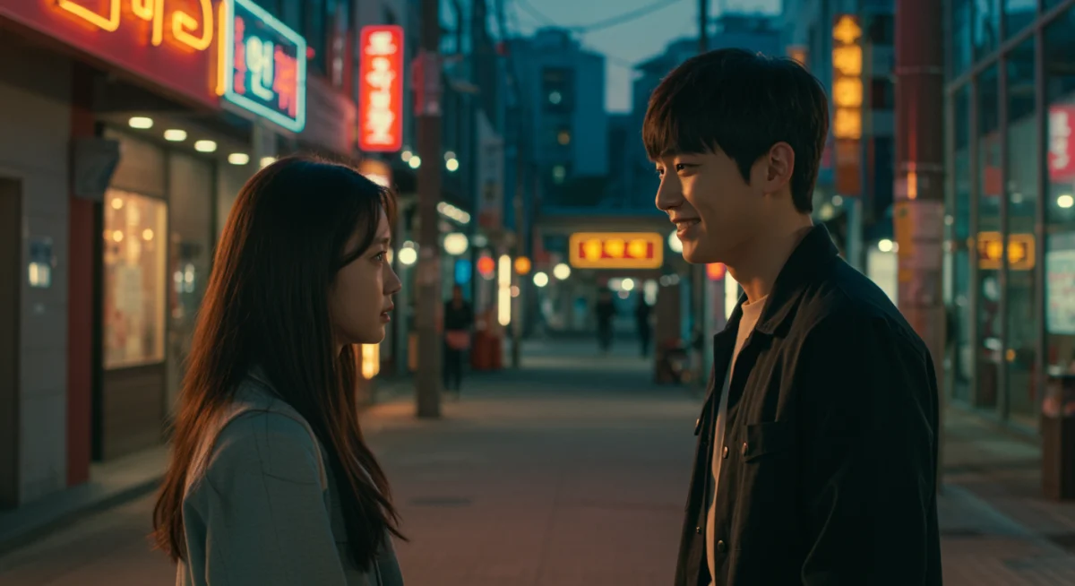 Emotional scene from Korean web drama