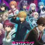 Dynamic anime characters from new wave genres in a futuristic city