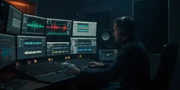 Sound designer creating immersive audio for 2026 series