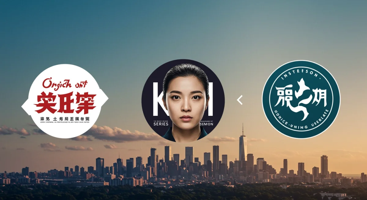 Three non-English series logos symbolizing international television's rise in America