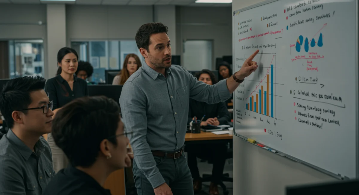 TV executive discussing rising international comedy viewership