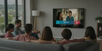 US viewers enjoying a dubbed international series on their living room TV