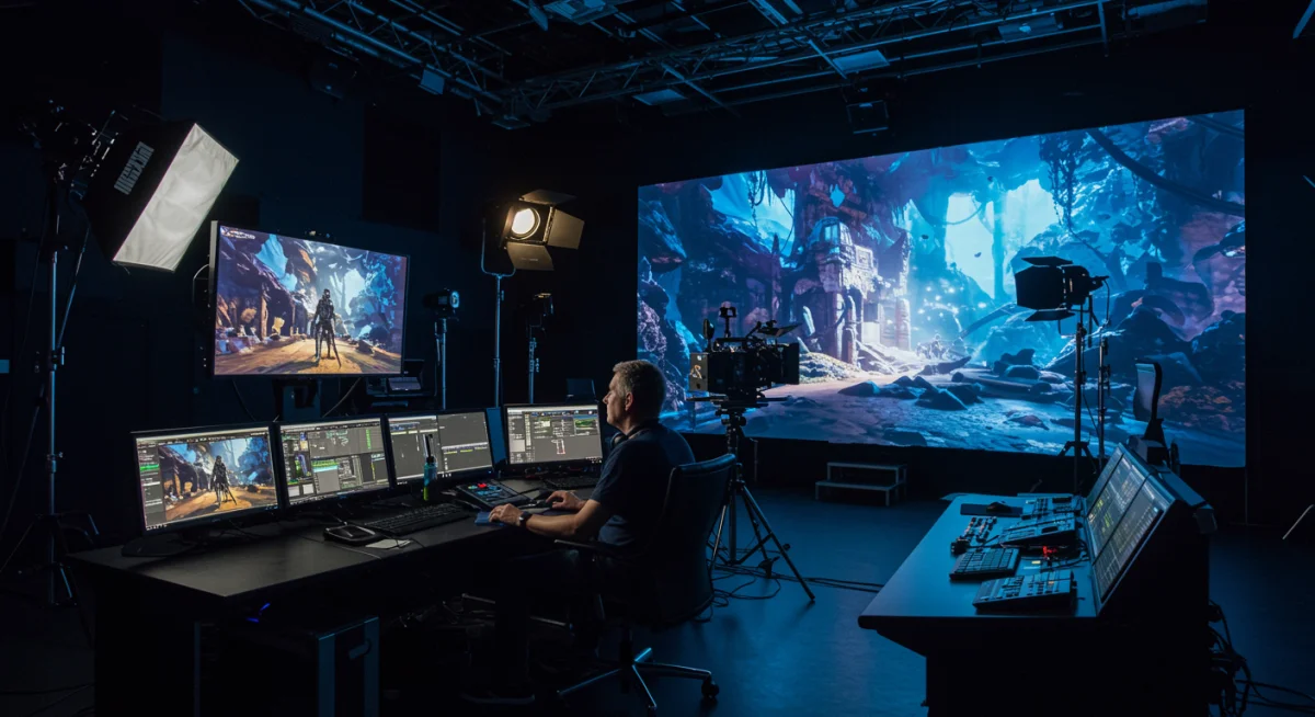 Advanced virtual production technology in a drama studio